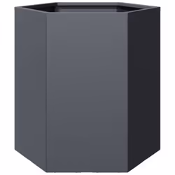 vidaXL Garden Planter Outdoor Flower Pot Planter Pot Anthracite Hexagon Steel - Additional view 5