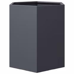 vidaXL Garden Planter Flower Pot Planter Pot 2 pcs Anthracite Hexagon Steel - Additional view 6