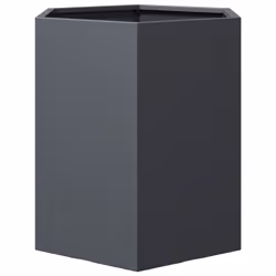 vidaXL Garden Planter Flower Pot Planter Pot 2 pcs Anthracite Hexagon Steel - Additional view 7