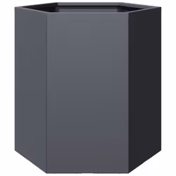 vidaXL Garden Planter Flower Pot Planter Pot 2 pcs Anthracite Hexagon Steel - Additional view 8
