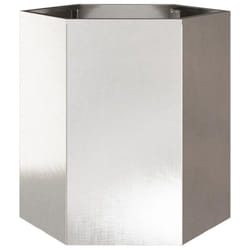 vidaXL Garden Planter Outdoor Flower Pot Planter Pot Hexagon Stainless Steel