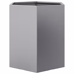 vidaXL Garden Planter Outdoor Flower Pot Planter Pot Hexagon Galvanized Steel - Additional view 4