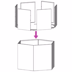 vidaXL Garden Planter Flower Pot Planter Pot 2 pcs Hexagon Galvanized Steel - Additional view 10