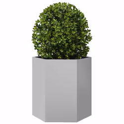 vidaXL Garden Planter Flower Pot Planter Pot 2 pcs Hexagon Galvanized Steel - Additional view 4