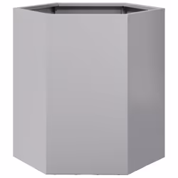 vidaXL Garden Planter Flower Pot Planter Pot 2 pcs Hexagon Galvanized Steel - Additional view 5