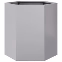 vidaXL Garden Planter Flower Pot Planter Pot 2 pcs Hexagon Galvanized Steel - Additional view 8