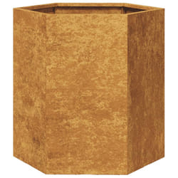 vidaXL Garden Planter Outdoor Flower Pot Planter Pot Hexagon Corten Steel