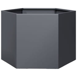 vidaXL Garden Planter Outdoor Flower Pot Planter Pot Anthracite Hexagon Steel