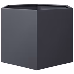 vidaXL Garden Planter Outdoor Flower Pot Planter Pot Anthracite Hexagon Steel - Additional view 4