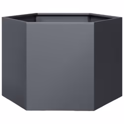 vidaXL Garden Planter Outdoor Flower Pot Planter Pot Anthracite Hexagon Steel - Additional view 5