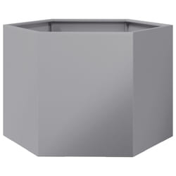 vidaXL Garden Planter Outdoor Flower Pot Planter Pot Hexagon Galvanized Steel