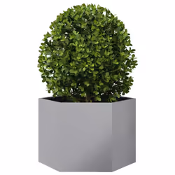vidaXL Garden Planter Outdoor Flower Pot Planter Pot Hexagon Galvanized Steel