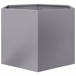 vidaXL Garden Planter Outdoor Flower Pot Planter Pot Hexagon Galvanized Steel - Additional view 4