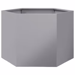 vidaXL Garden Planter Outdoor Flower Pot Planter Pot Hexagon Galvanized Steel - Additional view 5