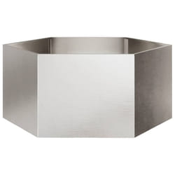 vidaXL Garden Planter Outdoor Flower Pot Planter Pot Hexagon Stainless Steel