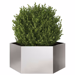 vidaXL Garden Planter Outdoor Flower Pot Planter Pot Hexagon Stainless Steel