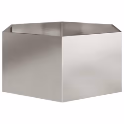 vidaXL Garden Planter Outdoor Flower Pot Planter Pot Hexagon Stainless Steel