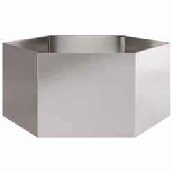vidaXL Garden Planter Outdoor Flower Pot Planter Pot Hexagon Stainless Steel - Additional view 4