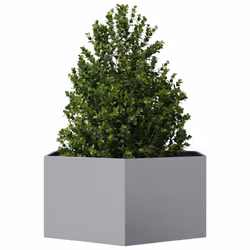 vidaXL Garden Planter Outdoor Flower Pot Planter Pot Hexagon Galvanized Steel