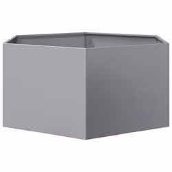 vidaXL Garden Planter Outdoor Flower Pot Planter Pot Hexagon Galvanized Steel - Additional view 4