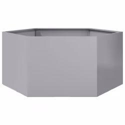 vidaXL Garden Planter Outdoor Flower Pot Planter Pot Hexagon Galvanized Steel - Additional view 5