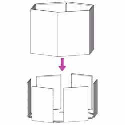 vidaXL Garden Planter Outdoor Flower Pot Planter Pot Hexagon Galvanized Steel - Additional view 6