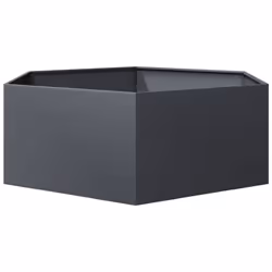 vidaXL Garden Planter Outdoor Flower Pot Planter Pot Anthracite Hexagon Steel - Additional view 4