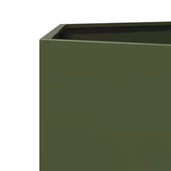 vidaXL Garden Planter Outdoor Flower Pot Planter Pot Olive Green Hexagon Steel - Additional view 7