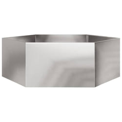 vidaXL Garden Planter Outdoor Flower Pot Planter Pot Hexagon Stainless Steel