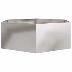 vidaXL Garden Planter Outdoor Flower Pot Planter Pot Hexagon Stainless Steel - Additional view 4