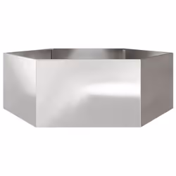 vidaXL Garden Planter Outdoor Flower Pot Planter Pot Hexagon Stainless Steel - Additional view 5