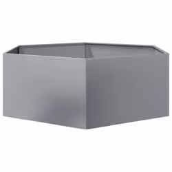 vidaXL Garden Planter Outdoor Flower Pot Planter Pot Hexagon Galvanized Steel - Additional view 4