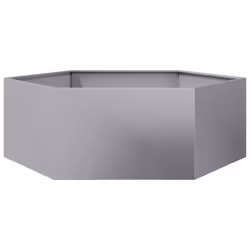 vidaXL Garden Planter Outdoor Flower Pot Planter Pot Hexagon Galvanized Steel - Additional view 5