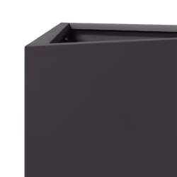 vidaXL Garden Planters Outdoor Flower Pot Patio Planter Box Triangular Steel - black, 30 x 26 x 75 cm/ 1 pcs - Additional view 6