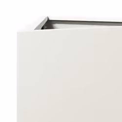 vidaXL Garden Planters Outdoor Flower Pot Patio Planter Box Triangular Steel - white, 30 x 26 x 75 cm/ 2 pcs - Additional view 8