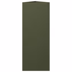 vidaXL Garden Planters Outdoor Flower Pot Patio Planter Box Triangular Steel - olive green, 30 x 26 x 75 cm/ 1 pcs - Additional view 4