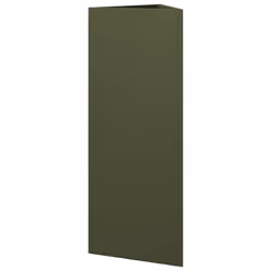 vidaXL Garden Planters Outdoor Flower Pot Patio Planter Box Triangular Steel - olive green, 30 x 26 x 75 cm/ 2 pcs - Additional view 7