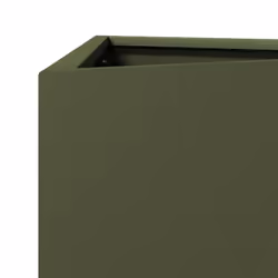 vidaXL Garden Planters Outdoor Flower Pot Patio Planter Box Triangular Steel - olive green, 30 x 26 x 75 cm/ 2 pcs - Additional view 8