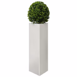 vidaXL Garden Planters Outdoor Flower Pot Patio Planter Box Triangular Steel - light grey, 30 x 26 x 75 cm/ 1 pcs - Additional view 2