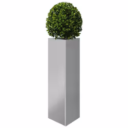 vidaXL Garden Planters Outdoor Flower Pot Patio Planter Box Triangular Steel - grey, 30 x 26 x 75 cm/ 1 pcs - Additional view 2