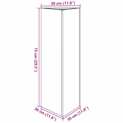 vidaXL Garden Planters Outdoor Flower Pot Patio Planter Box Triangular Steel - grey, 30 x 26 x 75 cm/ 2 pcs - Additional view 3