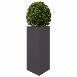 vidaXL Garden Planters Outdoor Flower Pot Patio Planter Box Triangular Steel - black, 40 x 34.5 x 70 cm/ 1 pcs - Additional view 2