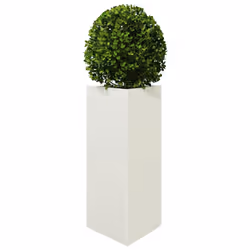 vidaXL Garden Planters Outdoor Flower Pot Patio Planter Box Triangular Steel - white, 40 x 34.5 x 70 cm/ 1 pcs - Additional view 2
