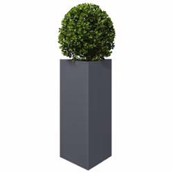 vidaXL Garden Planters Outdoor Flower Pot Patio Planter Box Triangular Steel - anthracite, 40 x 34.5 x 70 cm/ 1 pcs - Additional view 2