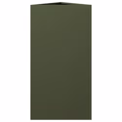vidaXL Garden Planters Outdoor Flower Pot Patio Planter Box Triangular Steel - olive green, 40 x 34.5 x 70 cm/ 1 pcs - Additional view 4