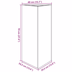 vidaXL Garden Planters Outdoor Flower Pot Patio Planter Box Triangular Steel - olive green, 40 x 34.5 x 70 cm/ 1 pcs - Additional view 9