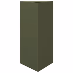 vidaXL Garden Planters Outdoor Flower Pot Patio Planter Box Triangular Steel - olive green, 40 x 34.5 x 70 cm/ 2 pcs - Additional view 4