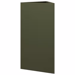 vidaXL Garden Planters Outdoor Flower Pot Patio Planter Box Triangular Steel - olive green, 40 x 34.5 x 70 cm/ 2 pcs - Additional view 7