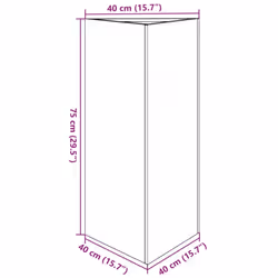 vidaXL Garden Planters Outdoor Flower Pot Patio Planter Box Triangular Steel - brown, 40 x 40 x 75 cm/ 2 pcs - Additional view 3