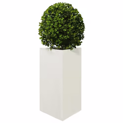 vidaXL Garden Planters Outdoor Flower Pot Patio Planter Box Triangular Steel - white, 50 x 43 x 75 cm/ 1 pcs - Additional view 2